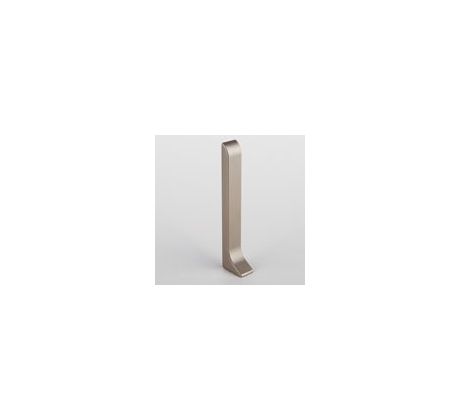 Strieborný Matný, lakovaný, Koncový prvok ľavý k soklovému profilu 58x12 mm, PVC,