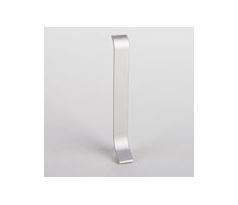 Strieborný Matný, lakovaný, Koncový prvok pravý k soklovému profilu 58x12 mm, PVC,