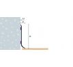 Šampanský Matný, lakovaný, Vnútorný roh 90 st. k soklovému profilu 58x12 mm, PVC,