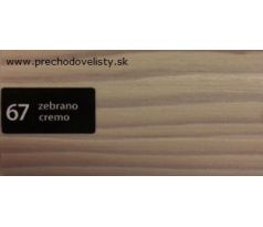 Zebrano Cremo, Prechodový profil WELL, šírka 32 mm, nivelácia 0-5,5 mm, hliník, dĺžka 90 cm
