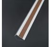 Šampanský matný Schodová hrana vŕtaná so samolep. krycou páskou 53x30 mm, dĺžka 250 cm