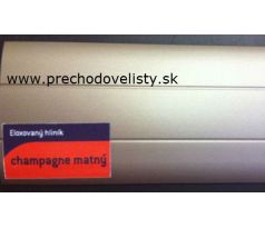 Šampanský Matný Schodová hrana vŕtaná s PVC vložkou 60x34 mm, dĺžka 250 cm