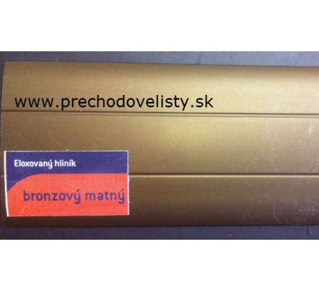 Bronzový Matný Schodová hrana vŕtaná s PVC vložkou 60x34 mm, dĺžka 250 cm