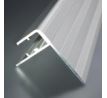 Strieborný Matný Schodový profil vŕtaný pre LED osvetlenie 60x45 mm,iník, dĺžka 300 cm